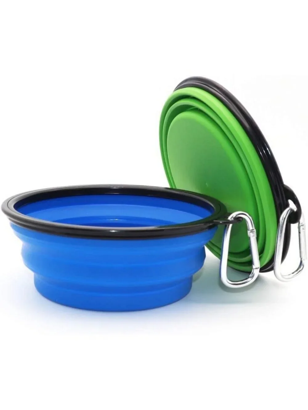 2 Pack Large Collapsible Dog Bowls - Portable Pet Water & Food Dishes for Travel